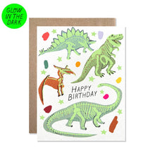 Load image into Gallery viewer, Birthday / Happy Birthday GLOW IN THE DARK Dinosaurs
