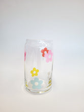 Load image into Gallery viewer, Multicolour Daisy Glass Cup