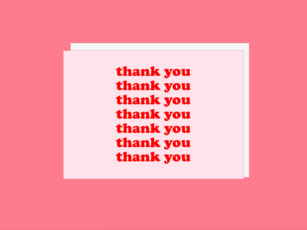 Thank You Pink - Greeting Card
