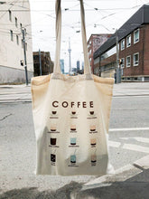 Load image into Gallery viewer, Tote Bag - Coffee Menu Tote Bag