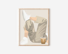 Load image into Gallery viewer, Sneakers and Coffee Illustration Print