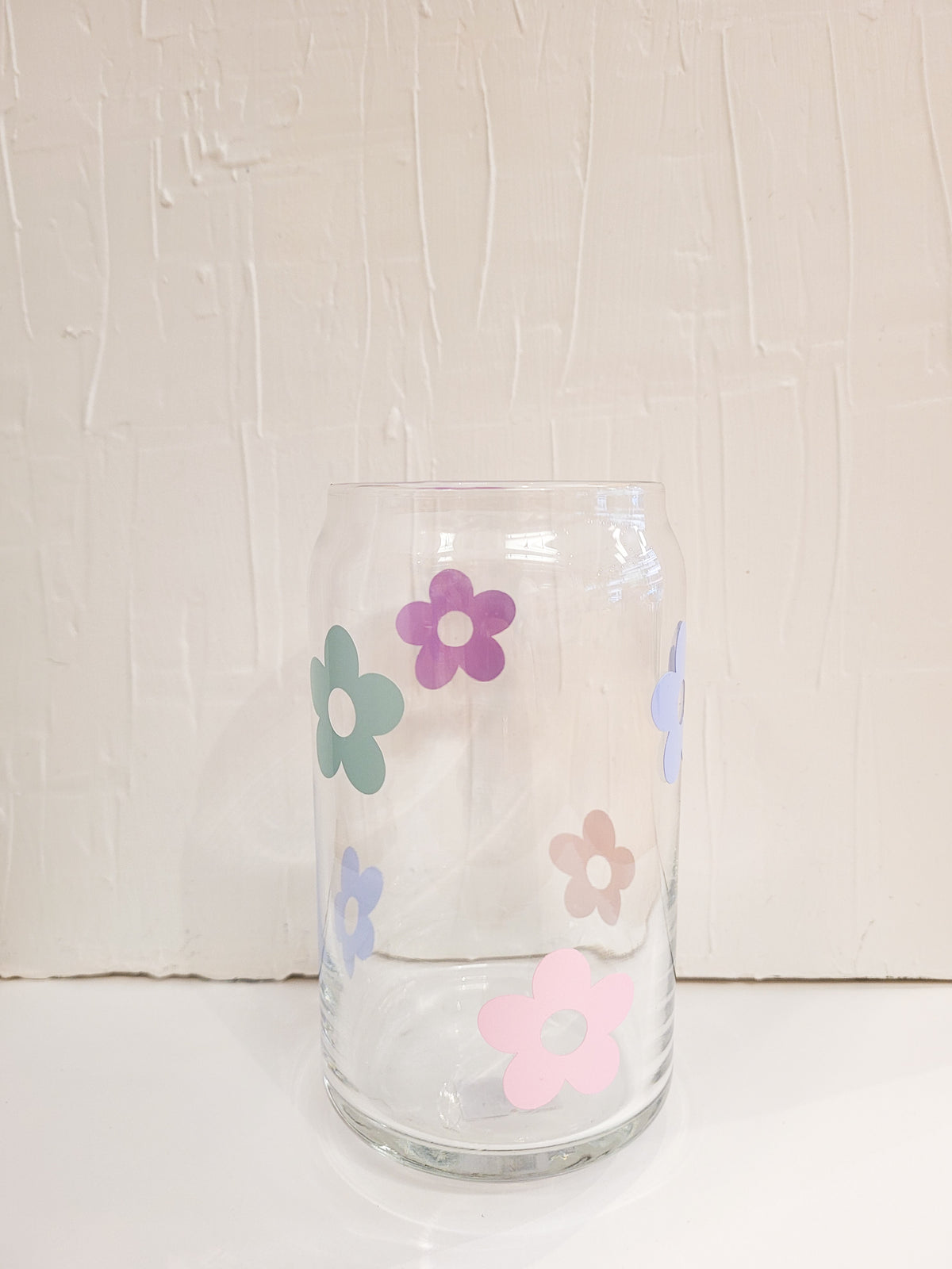 Multicolour Daisy Glass Cup