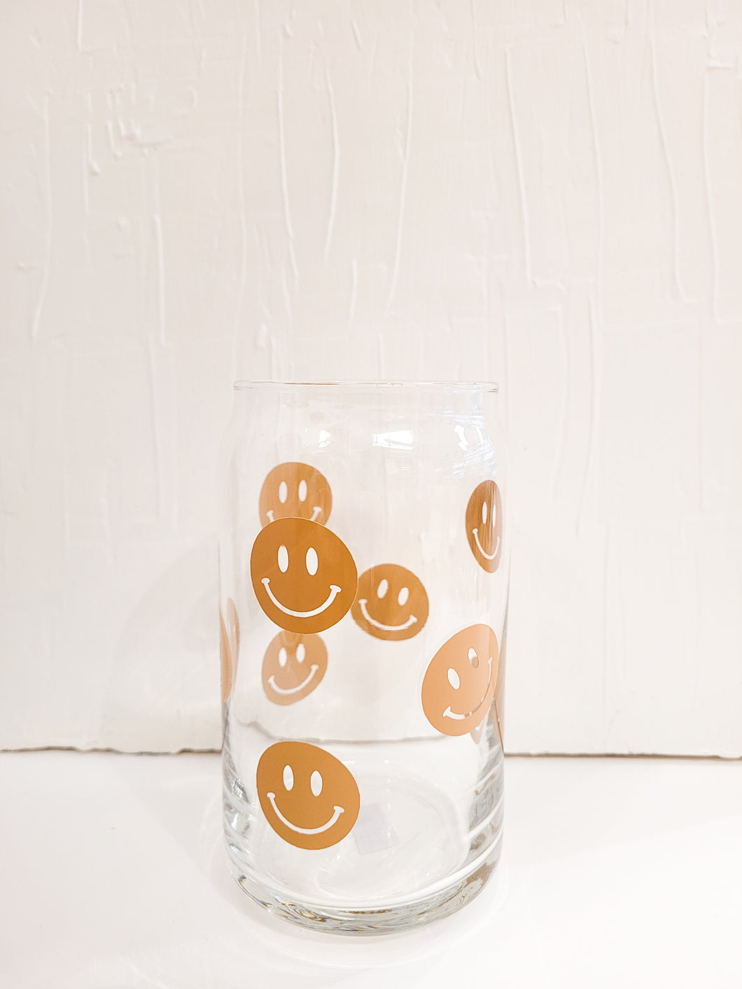 Light Brown Smile Glass Cup