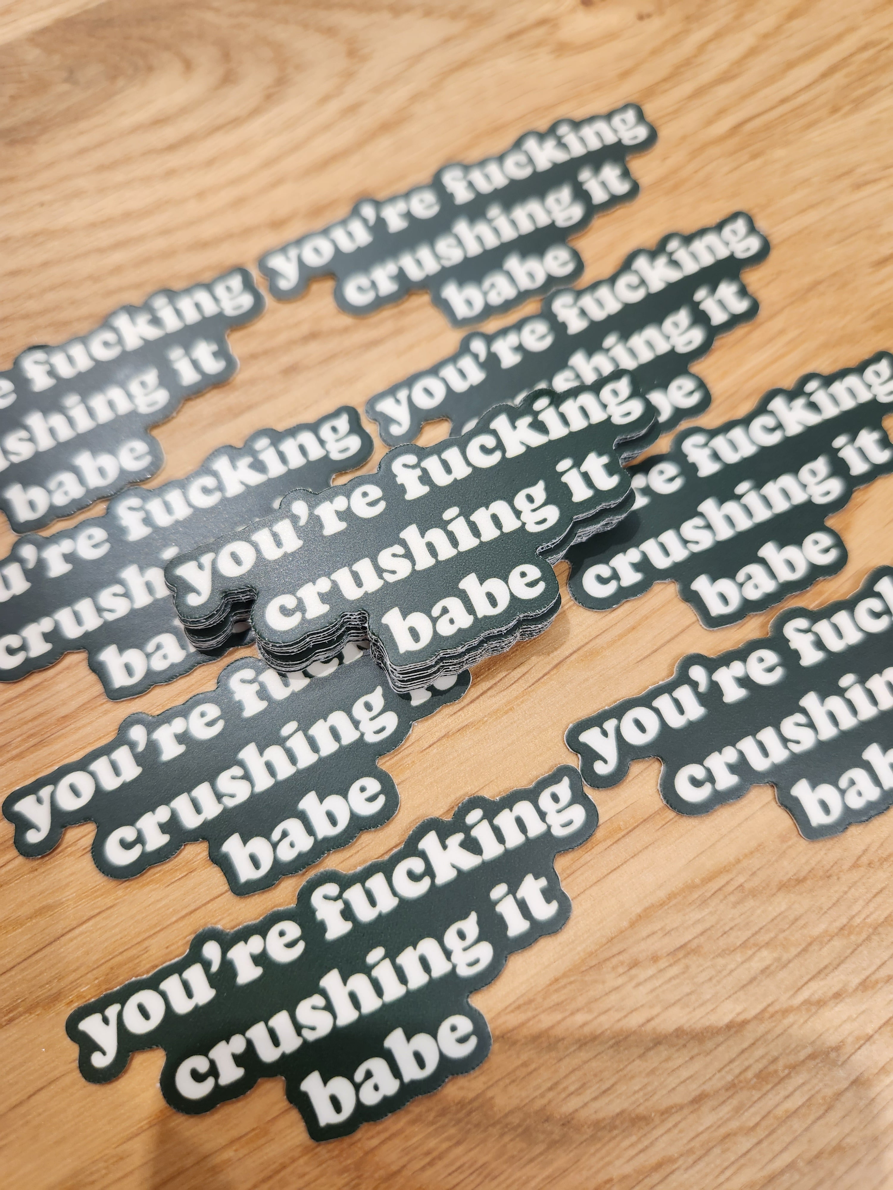 Crushing It Sticker