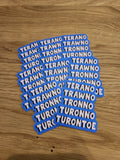 Toronto Sticker - Blue
