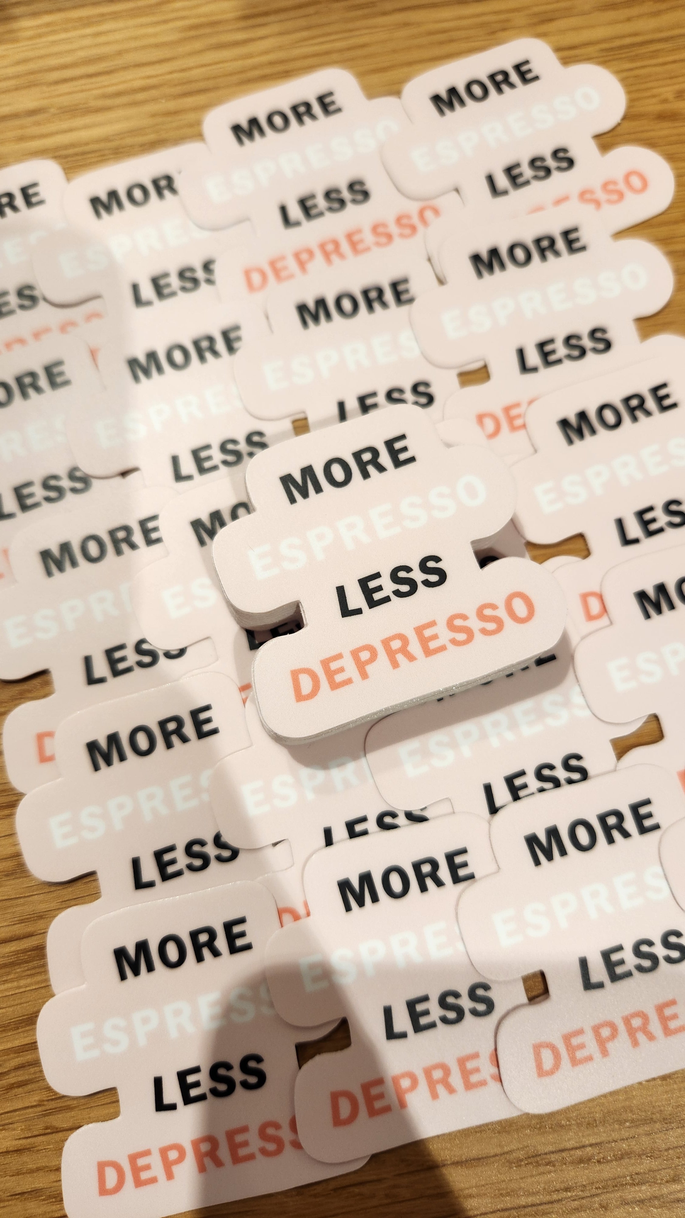 More Espresso Less Depresso Sticker
