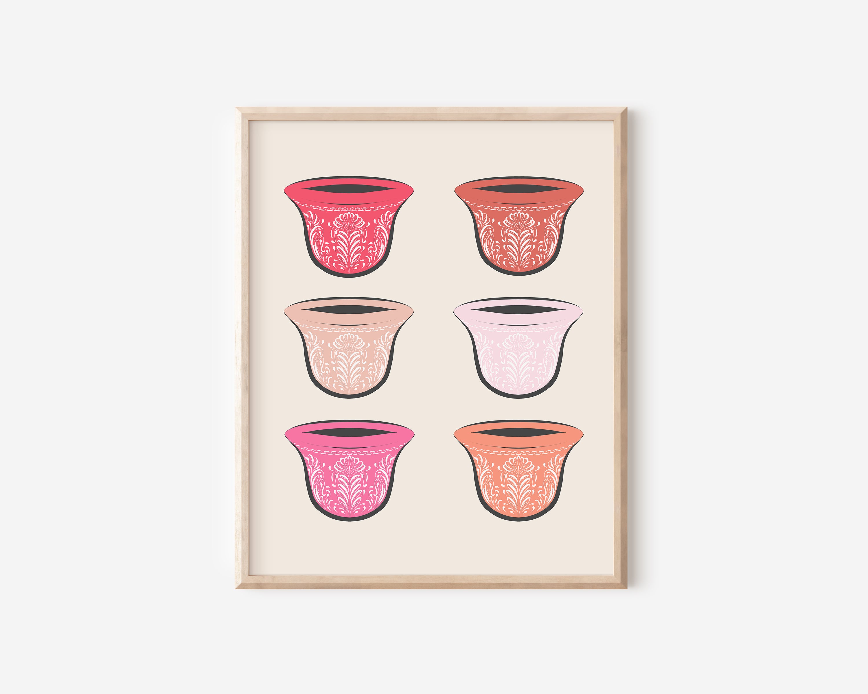 ARABIC COFFEE CUPS PRINT