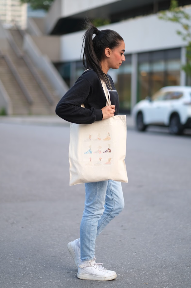 Tote Bag - Sneaker & Flower V1