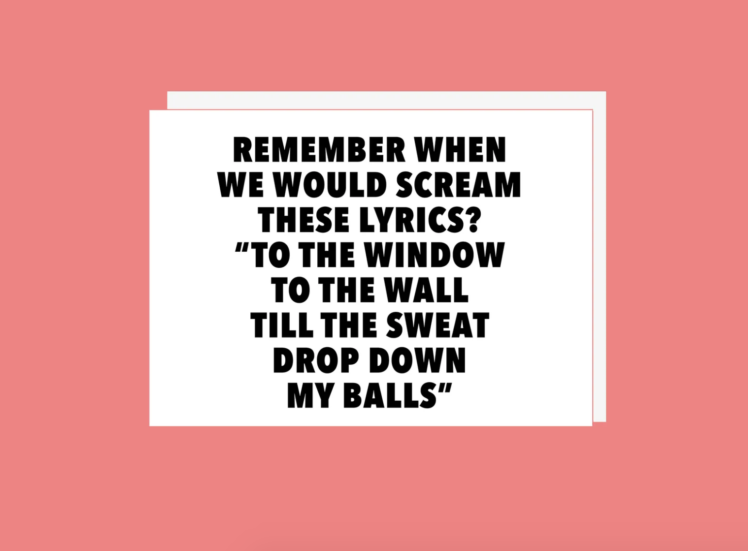Funny Lyrics Card