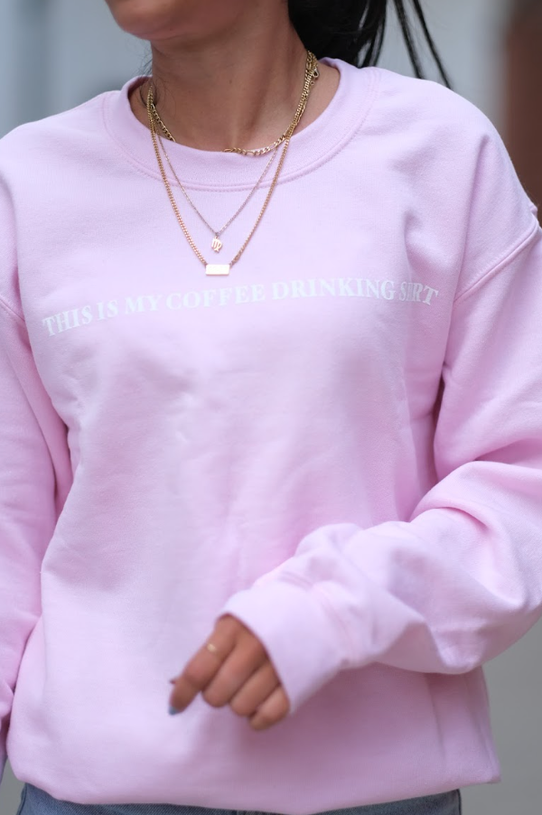 Coffee Drinking Shirt Crewneck