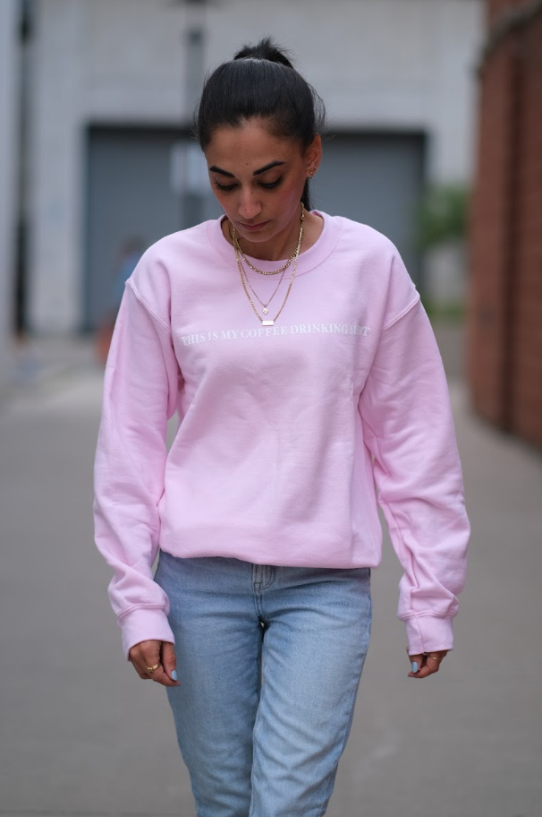 Coffee Drinking Shirt Crewneck