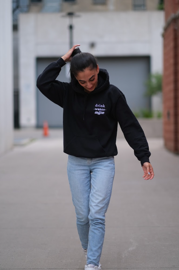 Drink Coffee Embroidered Hoodie