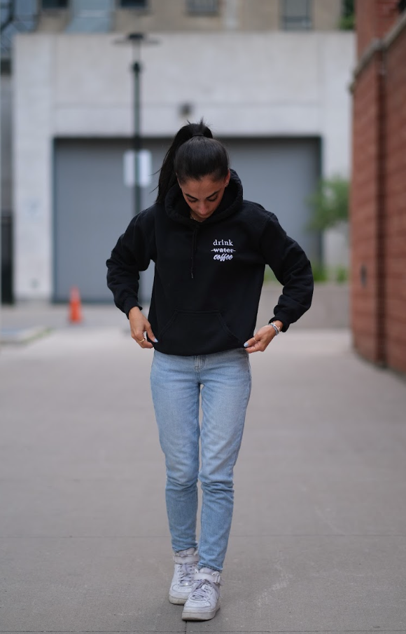 Drink Coffee Embroidered Hoodie