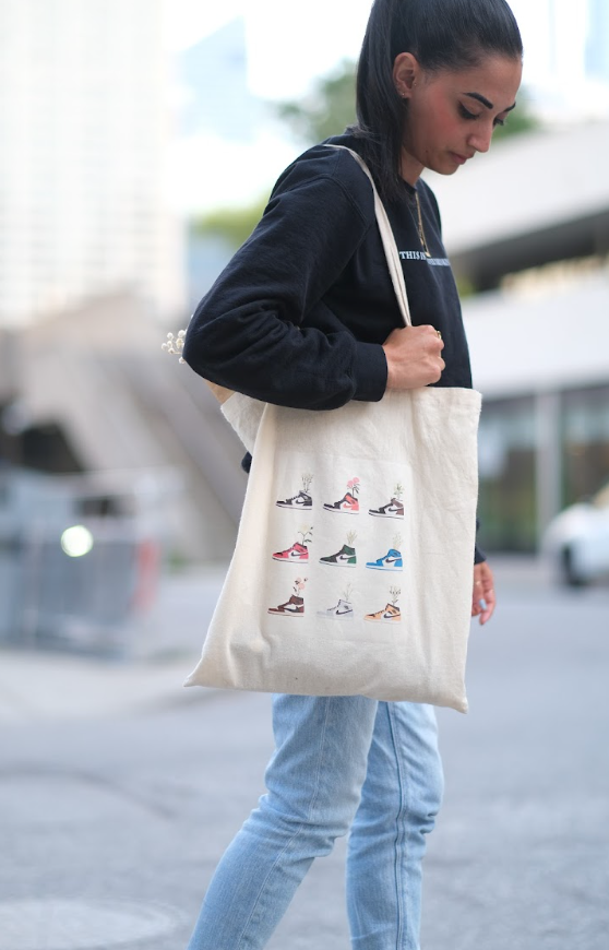 Tote Bag - Sneaker & Flower V2