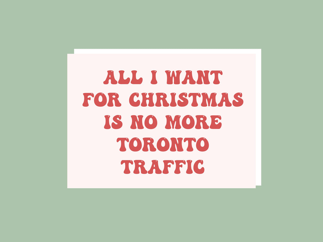 Funny Christmas Card - Toronto Traffic