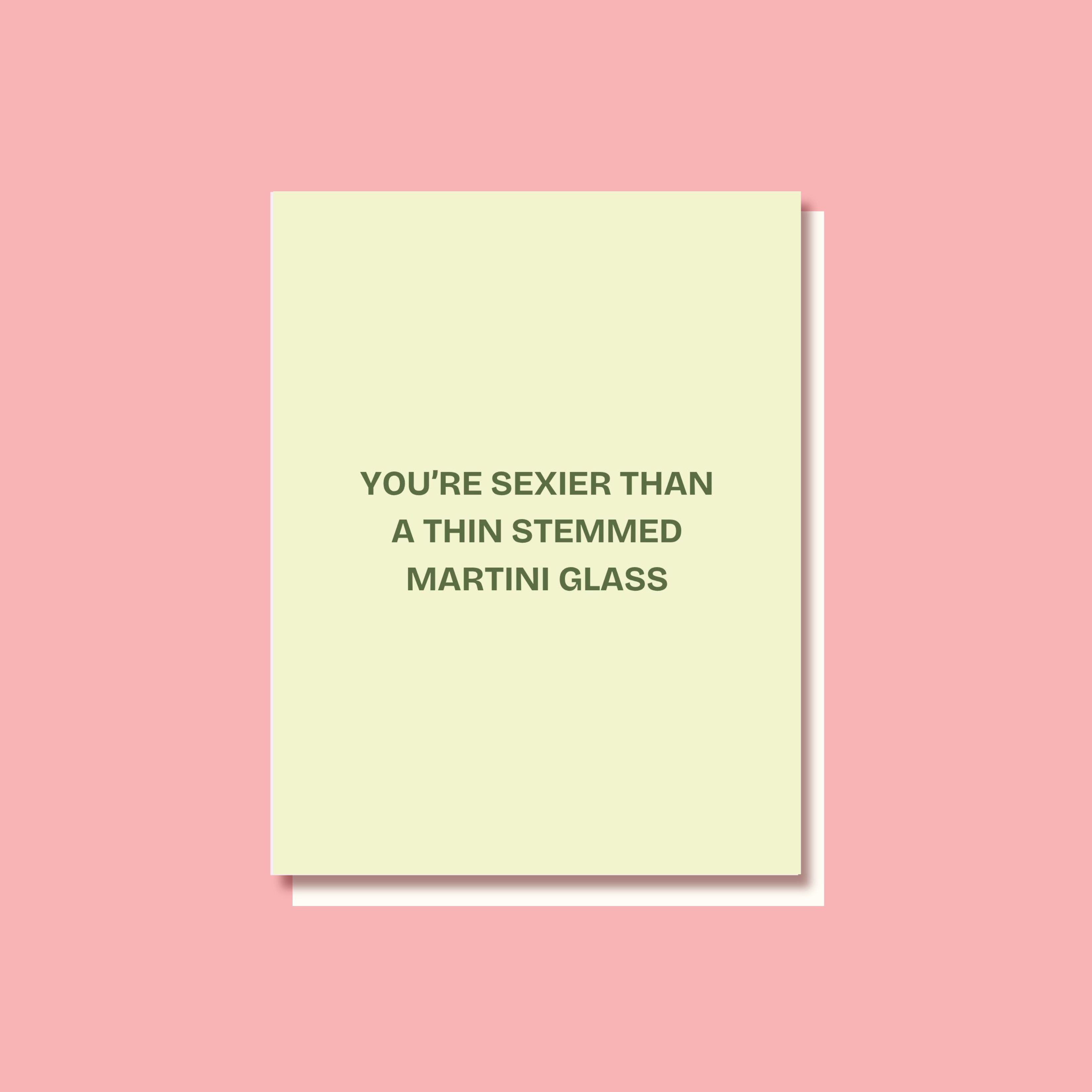 Martini Glass Card