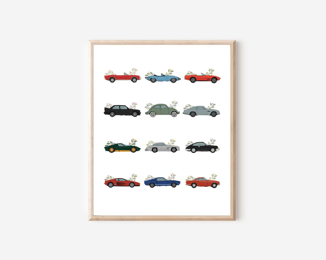 CAR X FLOWER PRINT