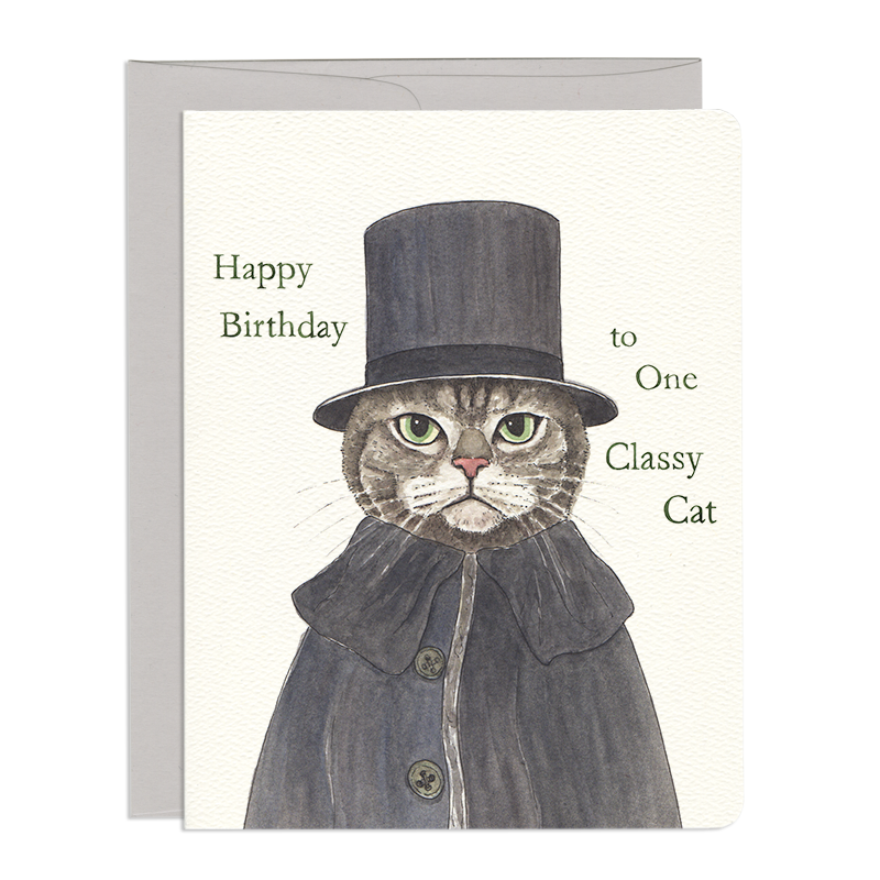 Classy Cat Birthday Card
