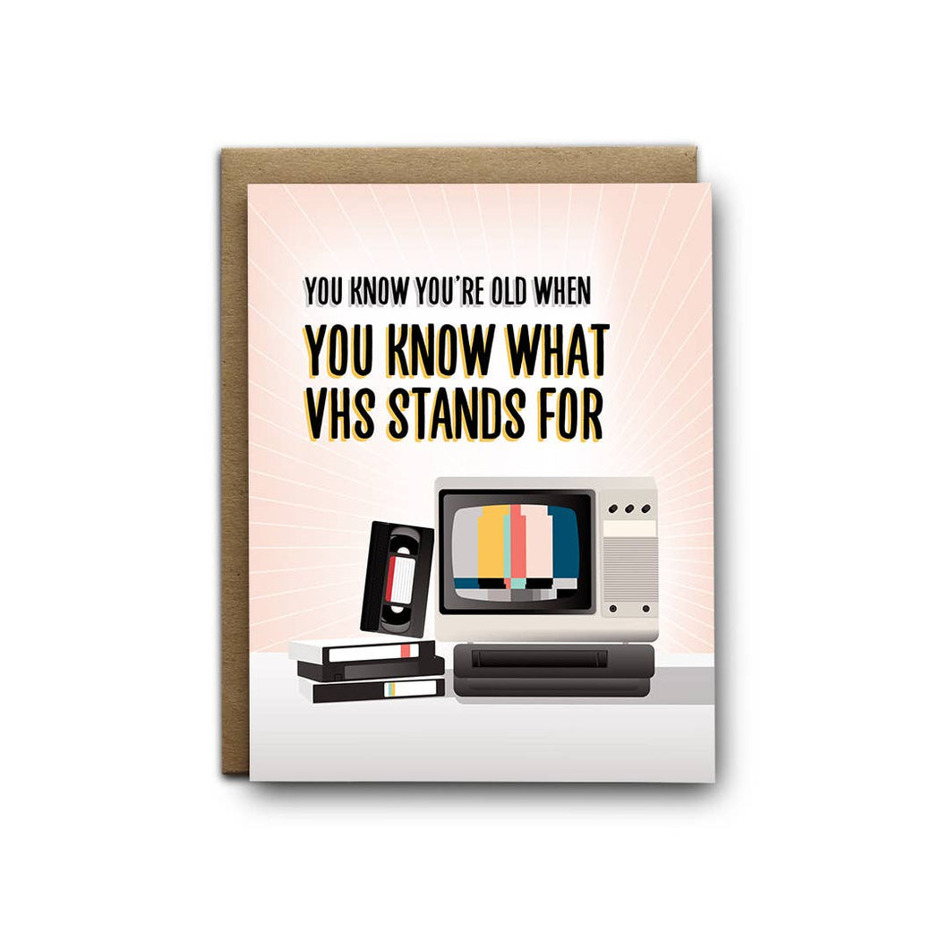 VHS stands for birthday greeting card