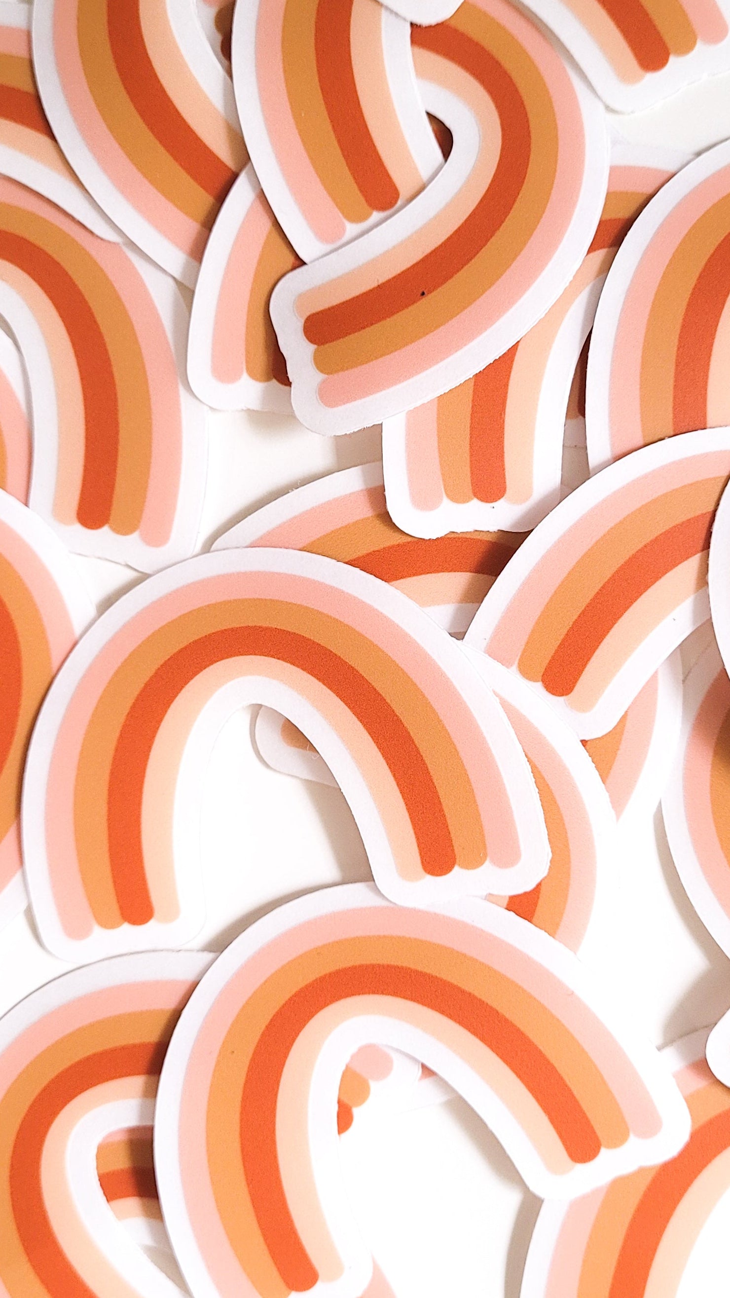 Pink Rainbow Clear Sticker