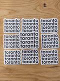 Toronto Sticker - Black and White