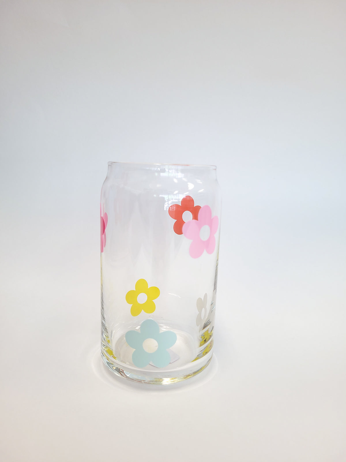 Multicolour Daisy Glass Cup