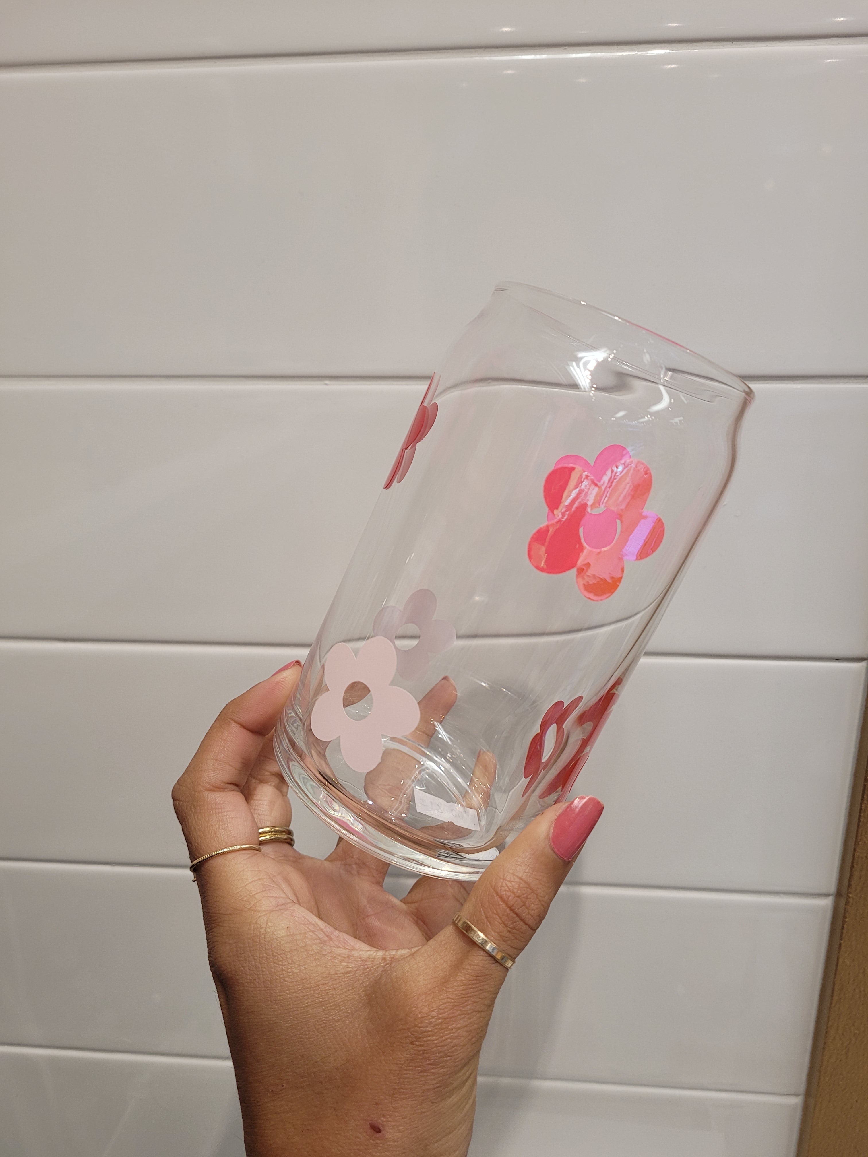 Pink and Red Multicolour Daisy Cup