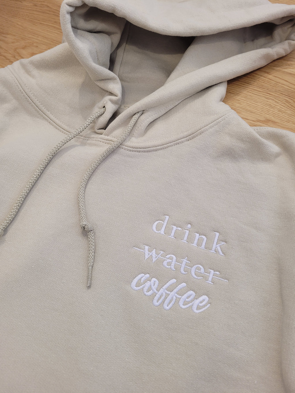 Drink Coffee Embroidered Hoodie