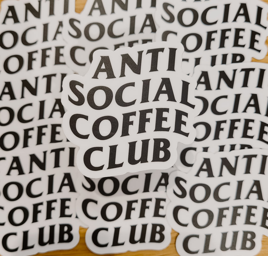 Anti Social Coffee Club Sticker