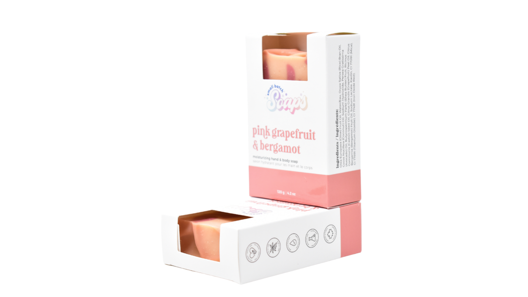 pink grapefruit & bergamot bar soap