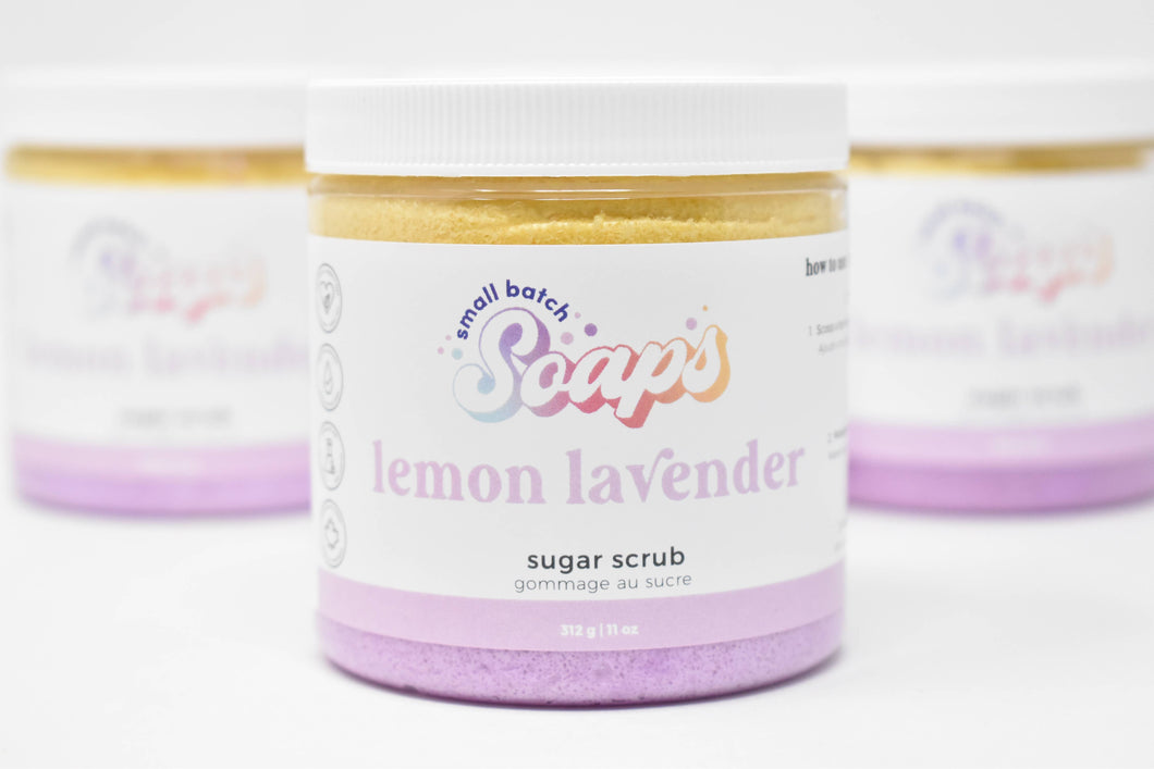 lemon lavender sugar scrub - foaming body scrub