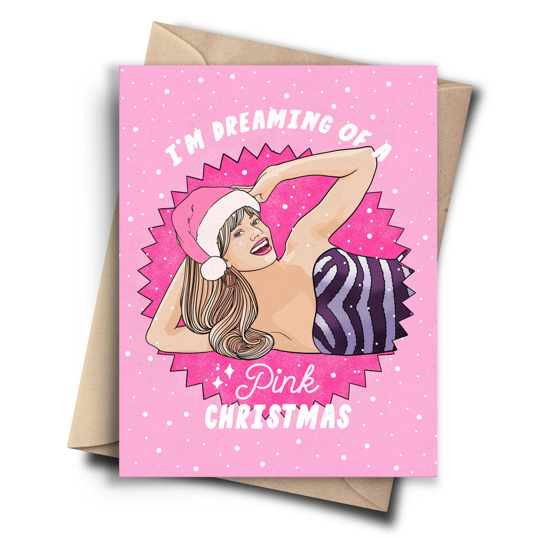 Barbie Dreaming of a Pink Christmas Card Funny Holiday Card