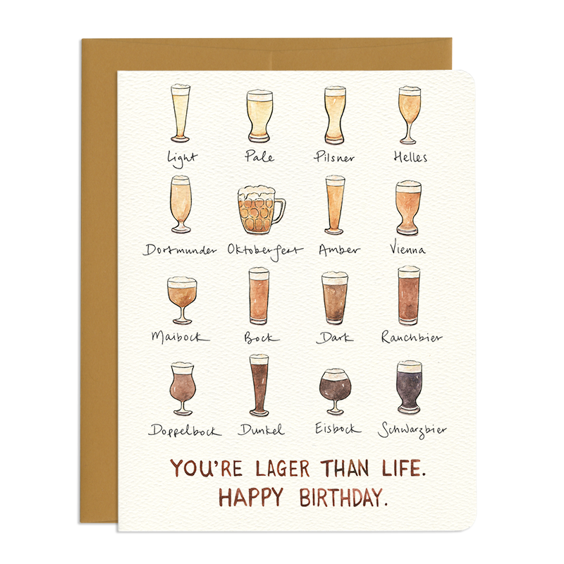 Lager Birthday Card