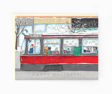 Load image into Gallery viewer, Toronto Streetcar Holiday Card
