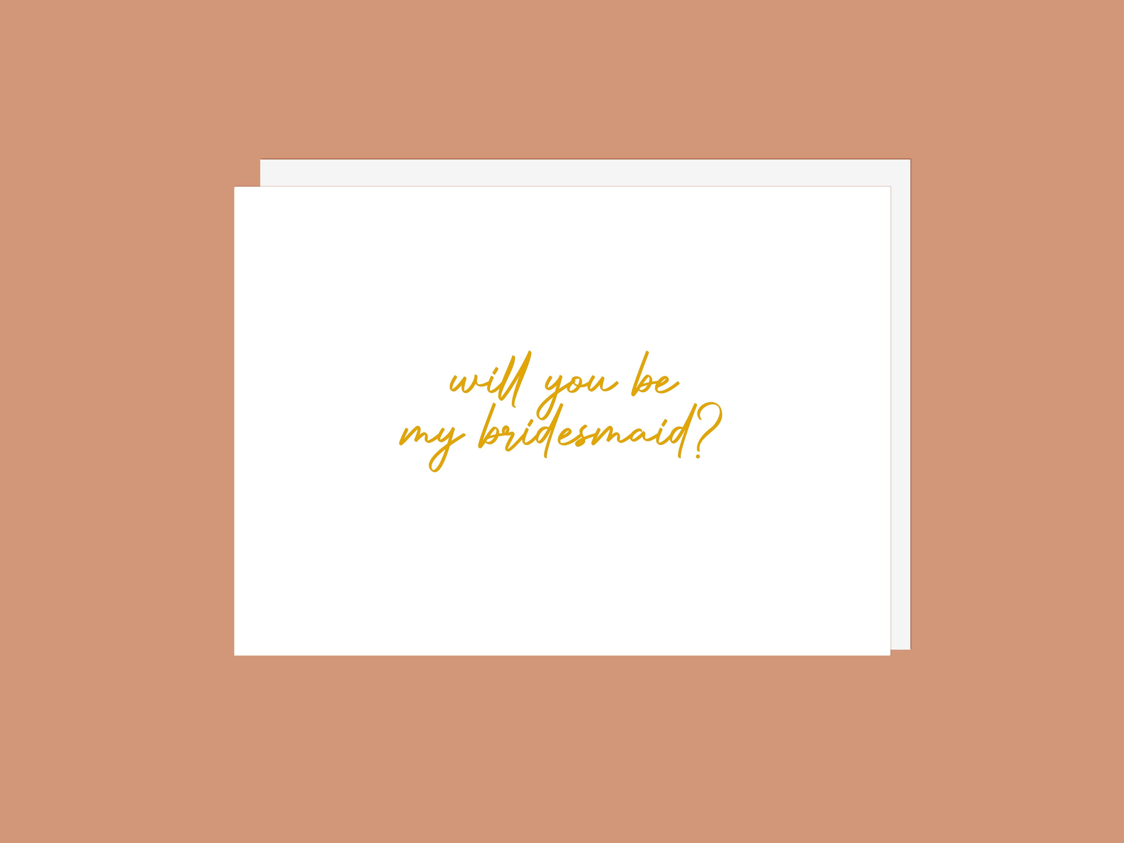 Bridesmaid - Greeting Card
