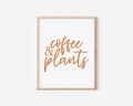 Coffee and Plants Print