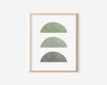 Green Half Moon Print