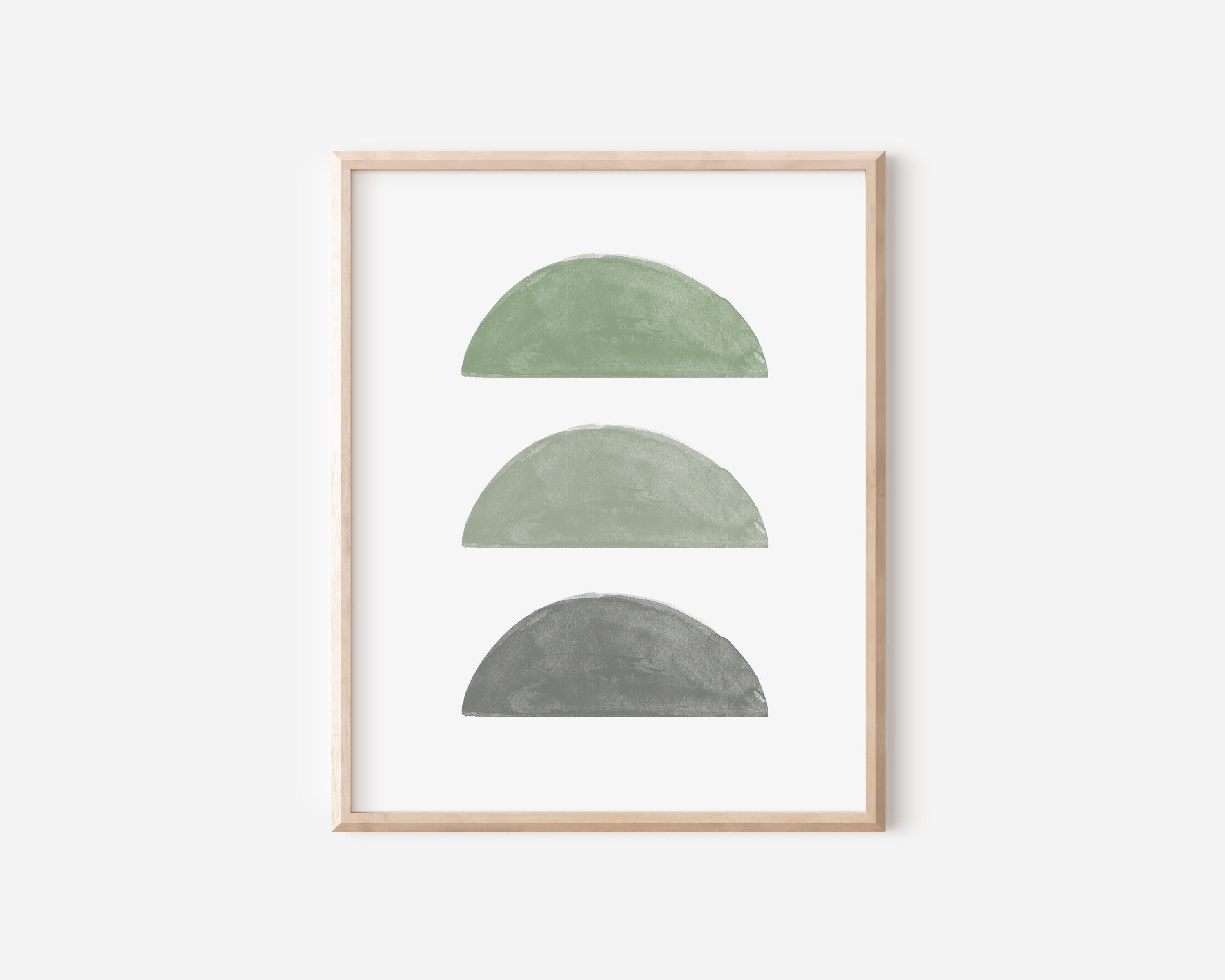 Green Half Moon Print