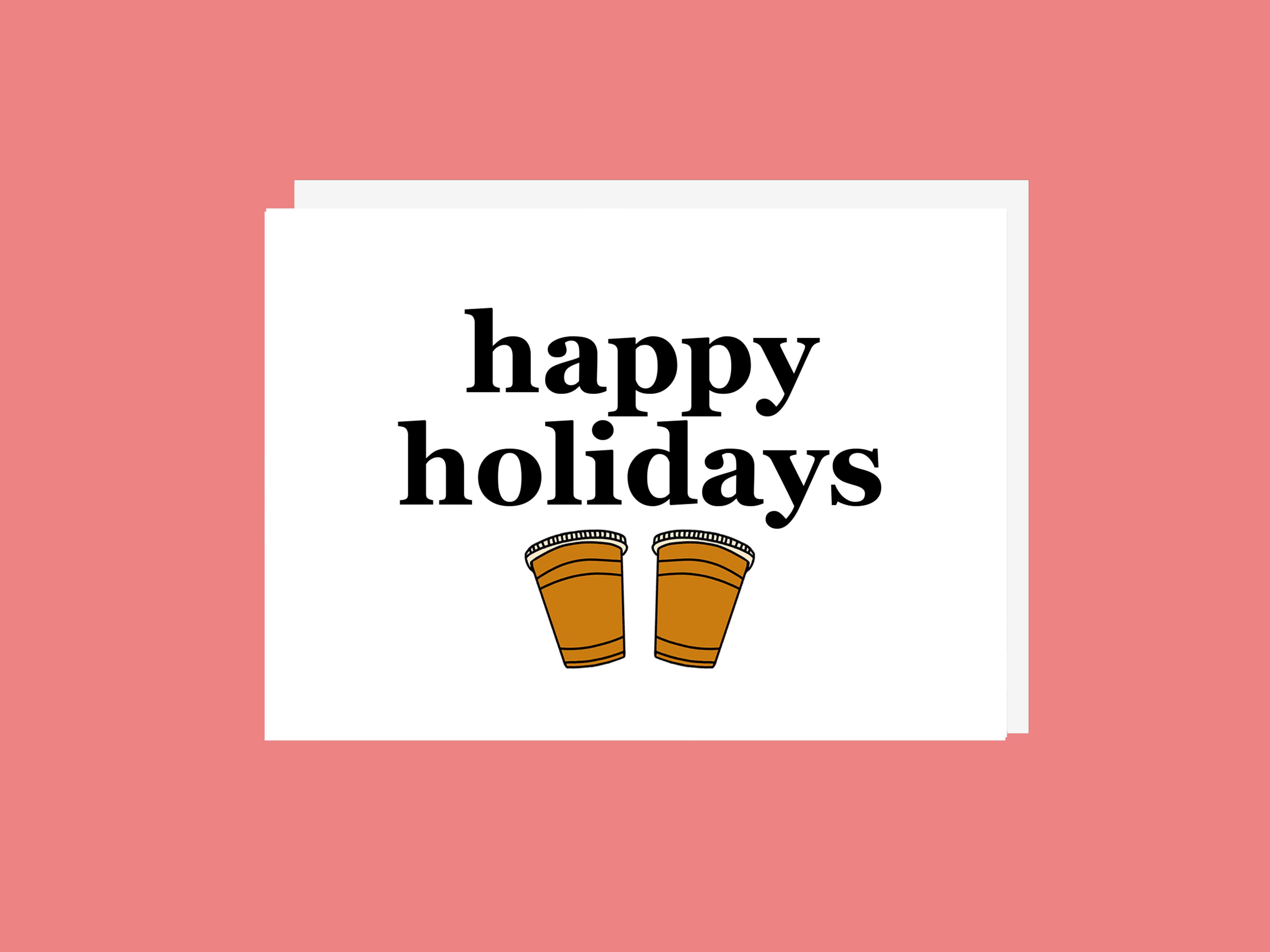 Happy Holidays Coffee - Greeting Card