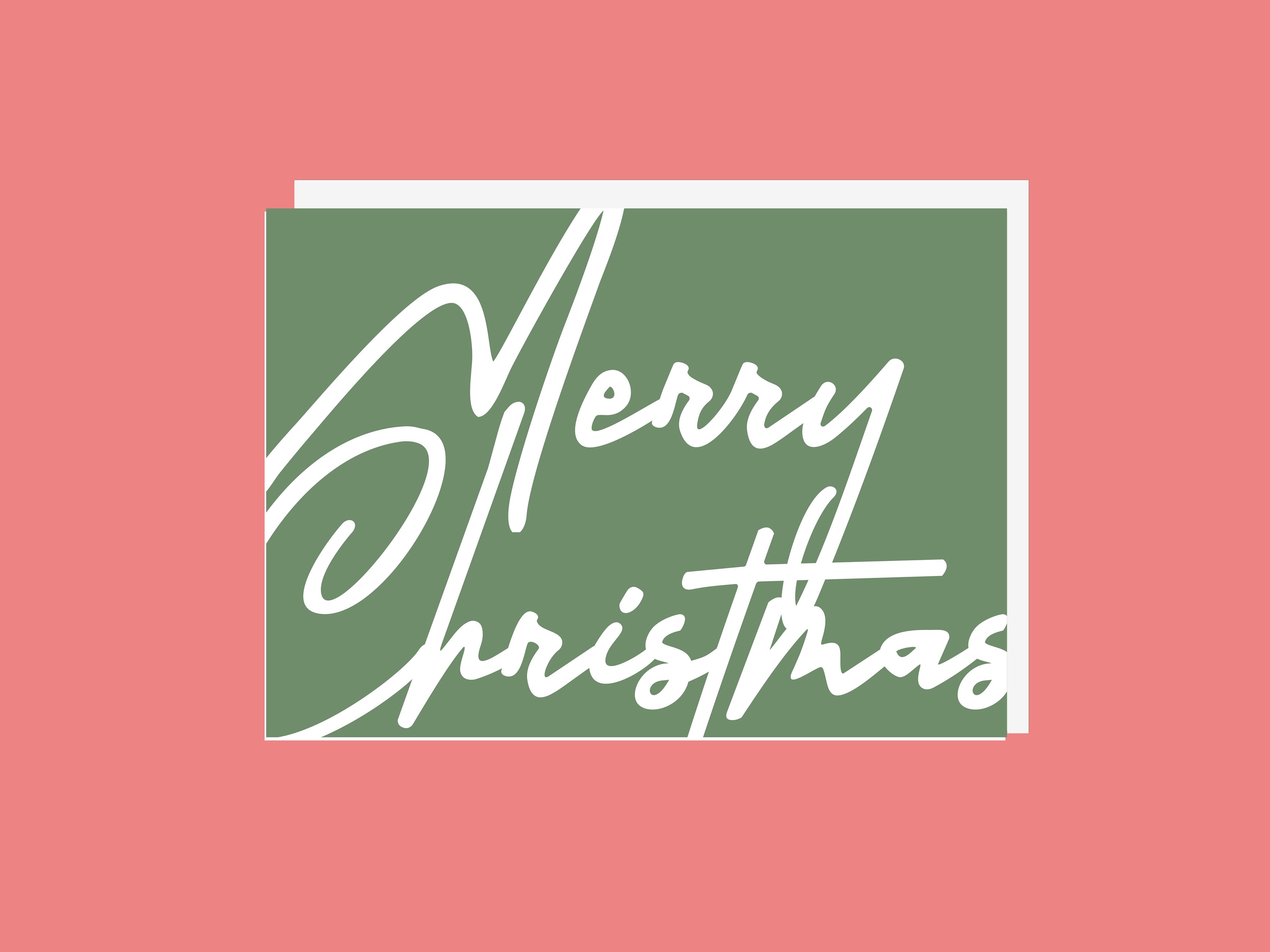 Merry Christmas Green Card - Greeting Card