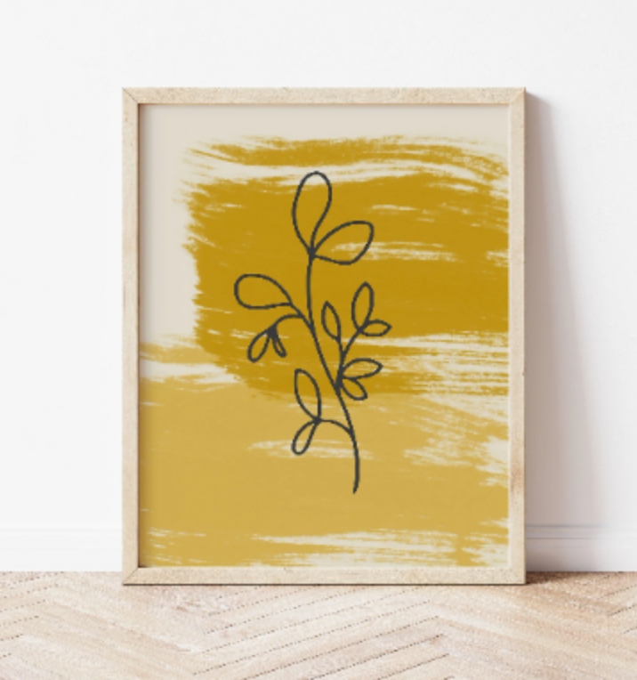 Wildflower Line Art Print
