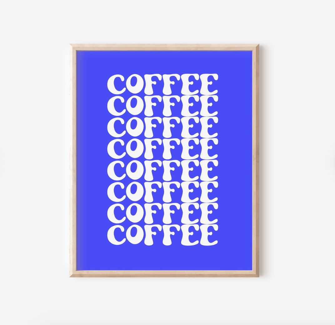Retro Coffee Print