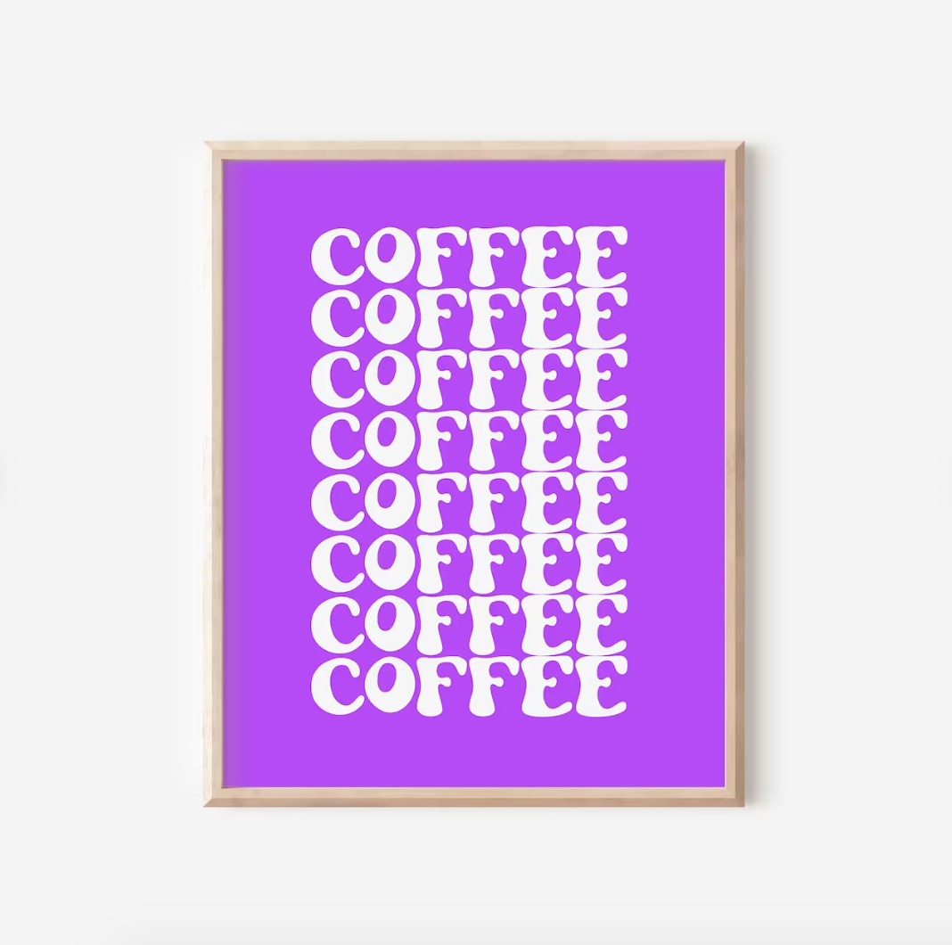 Retro Coffee Print