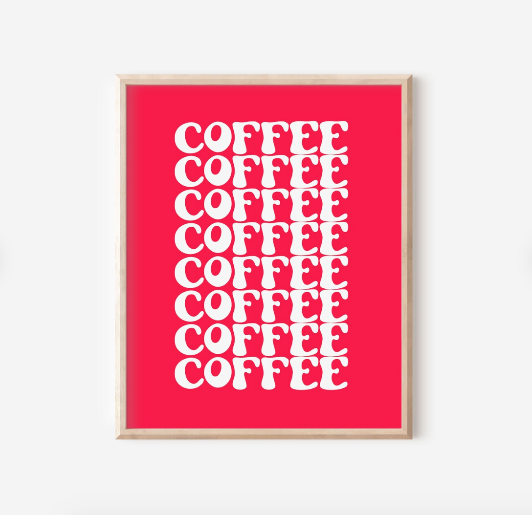 Retro Coffee Print