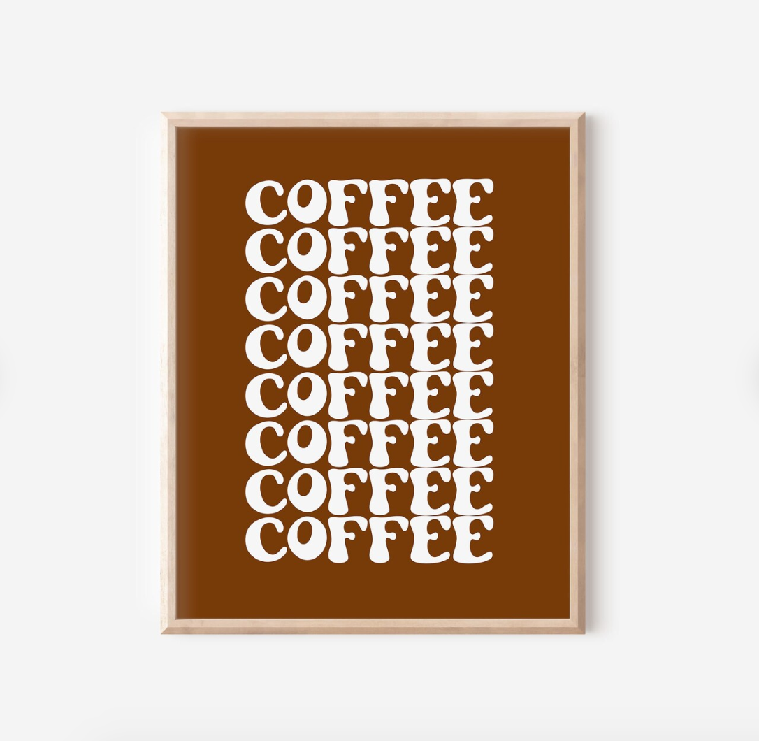 Retro Coffee Print