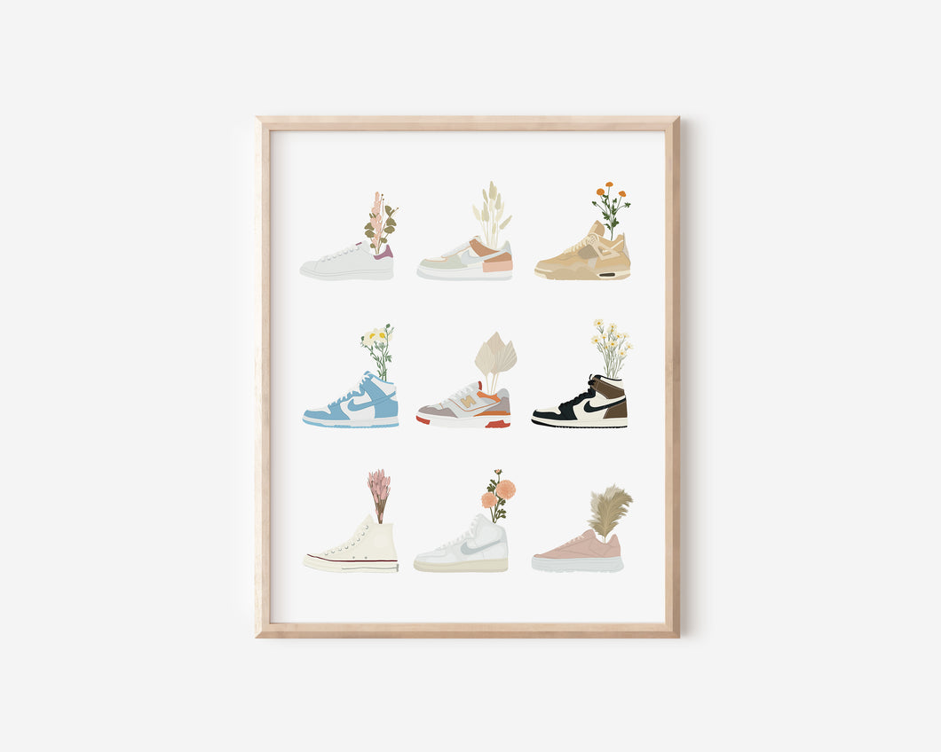 Amazon.com: Framed Banksy & Graffiti Pop Shoe Sneaker Canvas Wall Art For  Store Playroom Cool Dorm Room Decor Lovers Abstract Prints Gift For Boy &  Girl Couple Ready To Hang - 16