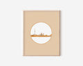 Toronto Beige Skyline Print
