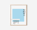 Toronto Neighbourhood Print Blue