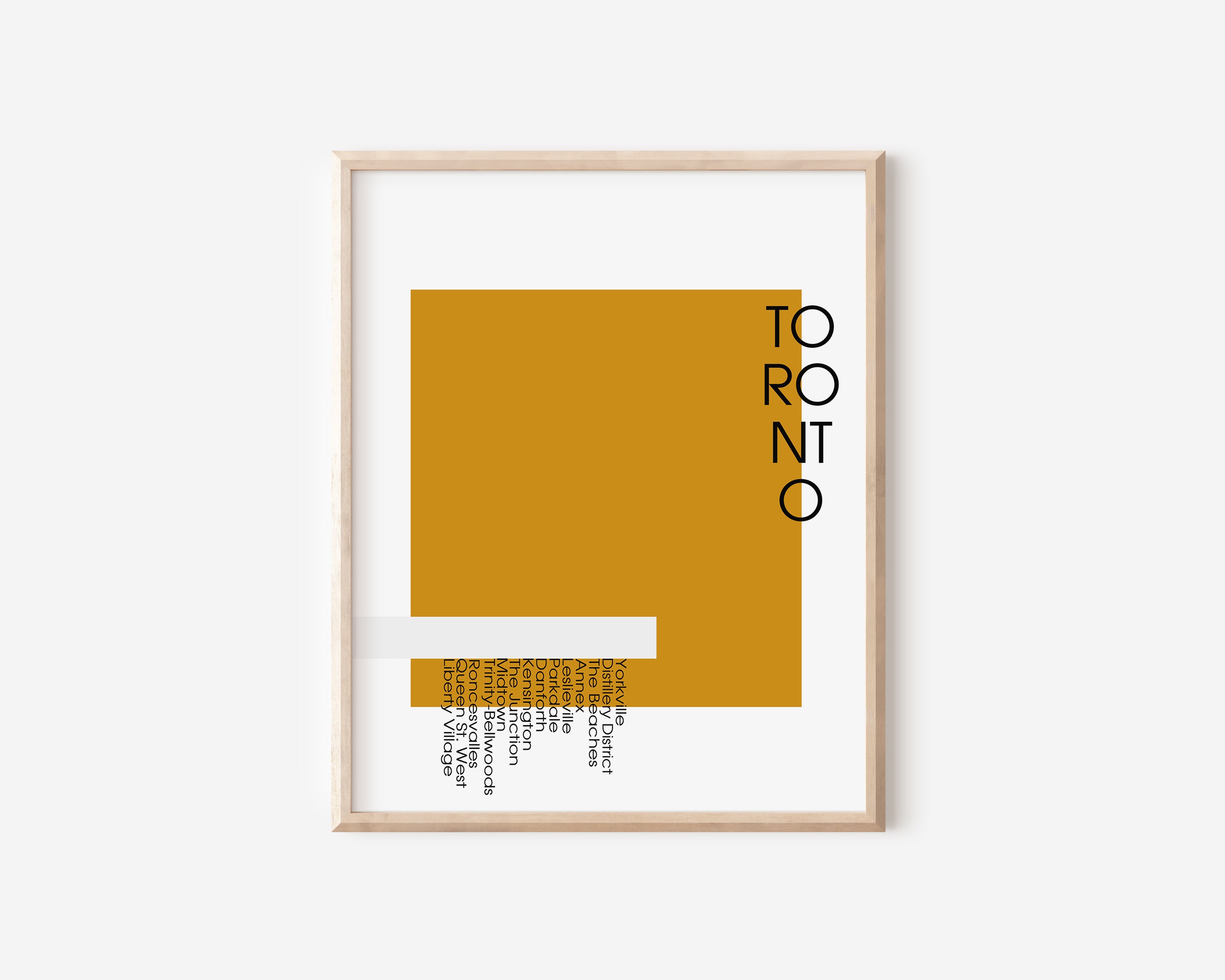 Toronto Neighbourhood Print Gold