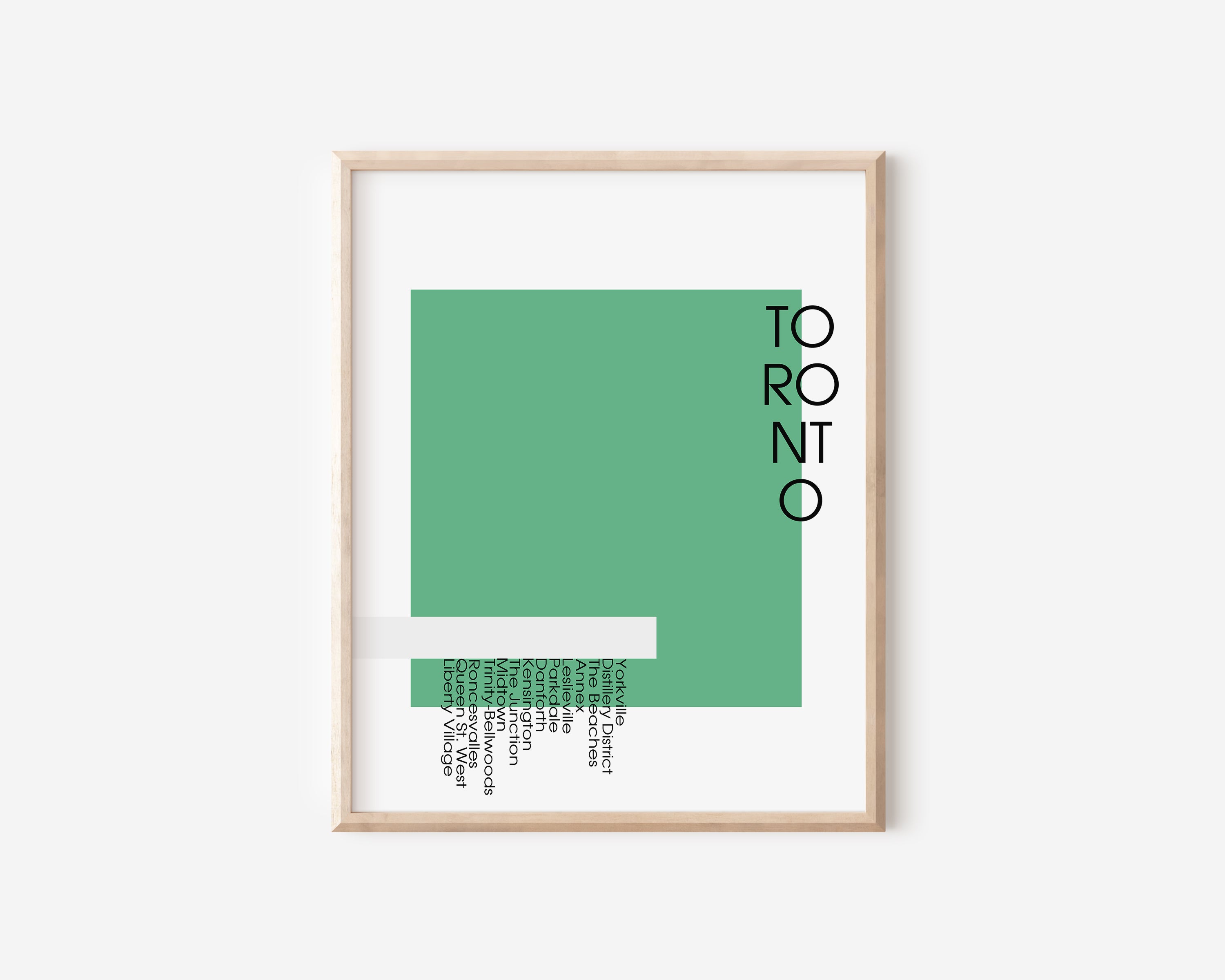 Toronto Neighbourhood Print Green